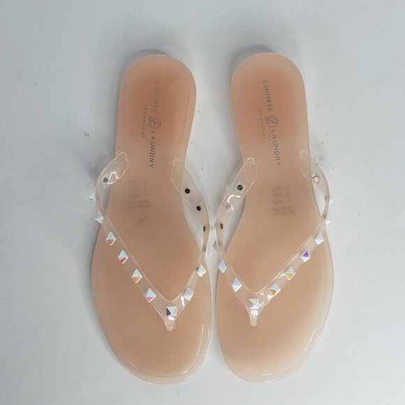 NWOB Chinese Laundry Women's Hero Studded Flip Flops - 10 - Picture 2 of 8